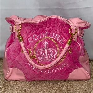Juicy Couture Pink Velour Purse Handbag
